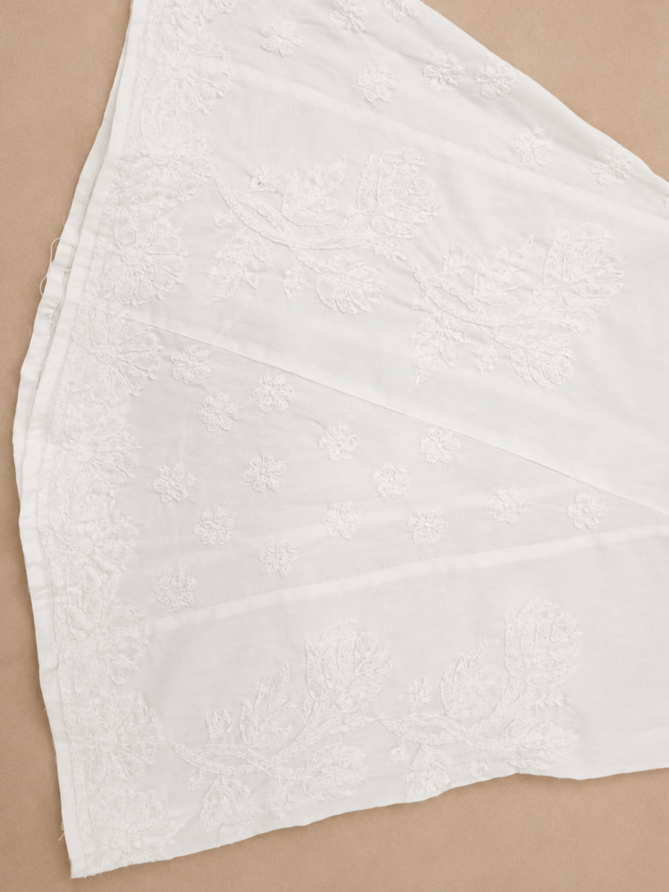 White Cotton Hand-Embroidered Chikankari Palazzo