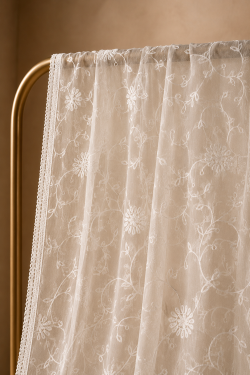Gul Jaal Chikankari Chiffon Dupatta