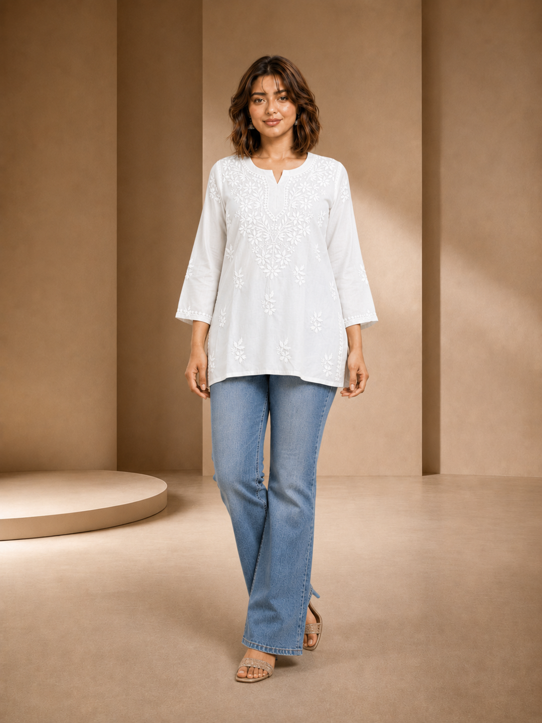 White | front