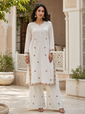 Ivory Hand crafted Chikankari Palazzo Set