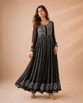 Midnight Chikankari Anarkali