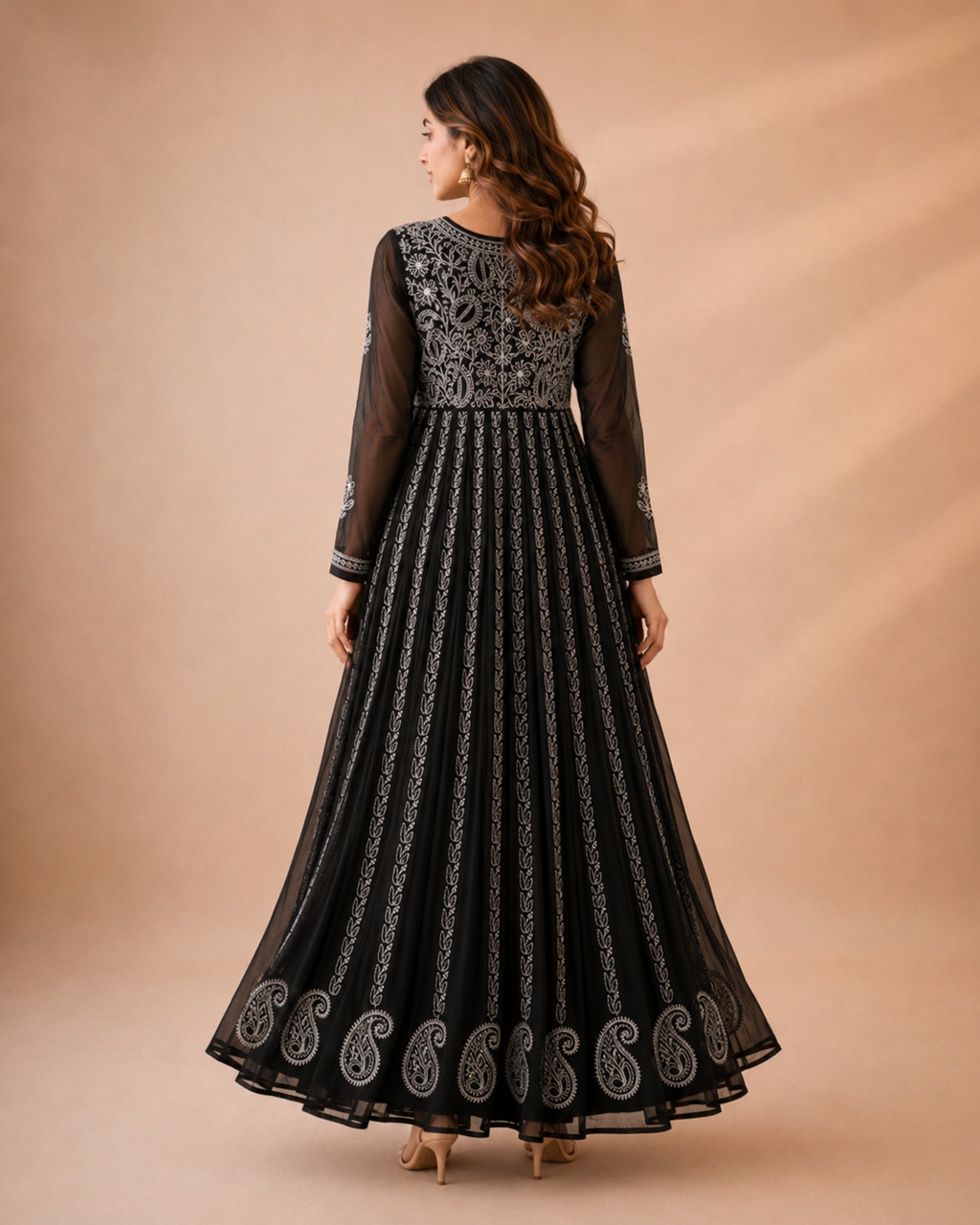 Midnight Chikankari Anarkali