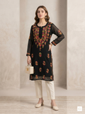 Black Gulbahar Chikankari Kurti